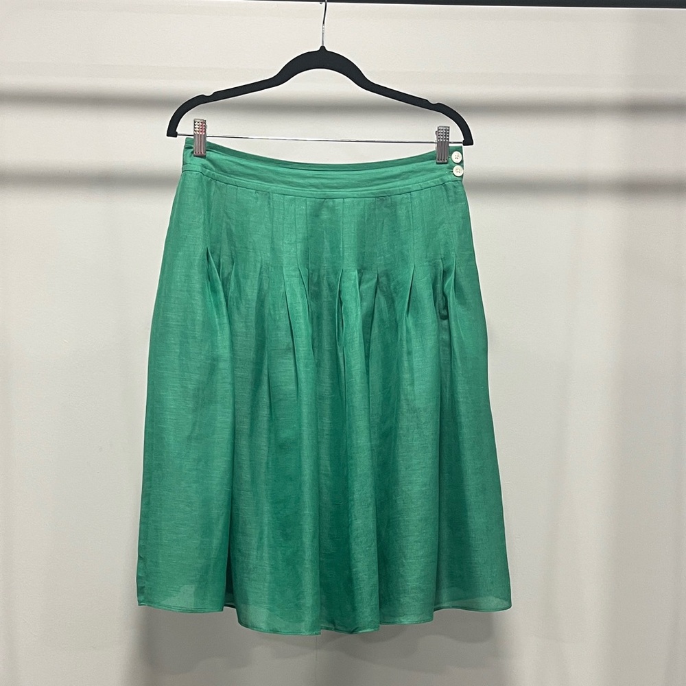 Banana Republic Emerald Green Circle Skirt with Side Buttons